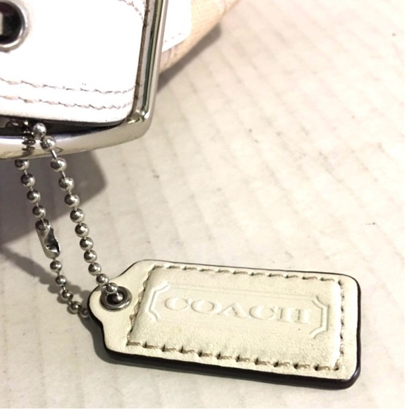 Coach vintage CC signature print canvas crossbody Tan and White Women's Bag - Picture 8 of 9